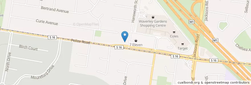 Mapa de ubicacion de Waverley Gardens Veterinary Hospital en 오스트레일리아, Victoria.