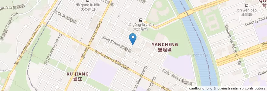 Mapa de ubicacion de 遠東國際商業銀行 en 臺灣, 高雄市, 鹽埕區.