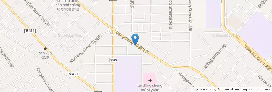 Mapa de ubicacion de Domino's Pizza en تايوان, مقاطعة تايوان, مقاطعة تايتونغ, 臺東市.