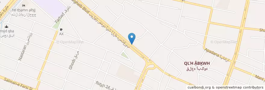 Mapa de ubicacion de داروخانه دکتر قشمشم en Iran, Razavi-Chorasan, شهرستان مشهد, مشهد, بخش مرکزی شهرستان مشهد.