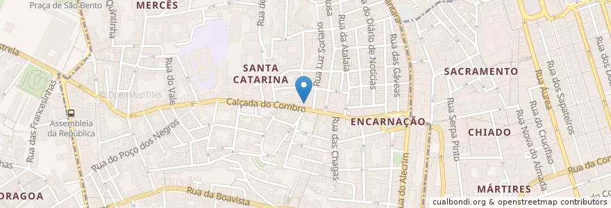 Mapa de ubicacion de Caixa Geral de Depósitos en 葡萄牙, Área Metropolitana De Lisboa, Lisboa, Grande Lisboa, 里斯本, Misericórdia.