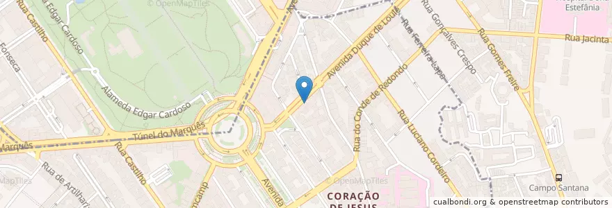 Mapa de ubicacion de Caixa Geral de Depósitos en 포르투갈, Área Metropolitana De Lisboa, Lisboa, Grande Lisboa, 리스본, Santo António.