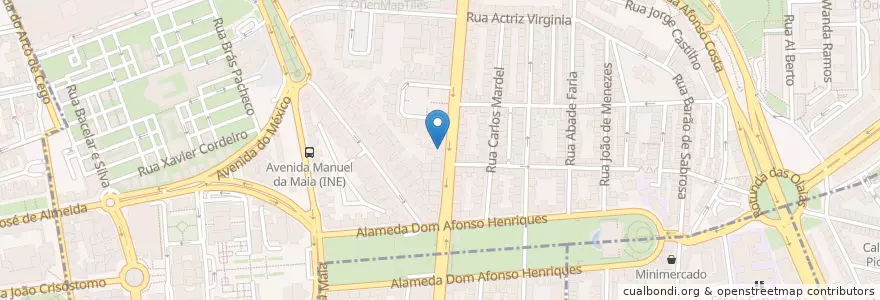 Mapa de ubicacion de Caixa Geral de Depósitos en 葡萄牙, Área Metropolitana De Lisboa, Lisboa, Grande Lisboa, 里斯本, Areeiro.