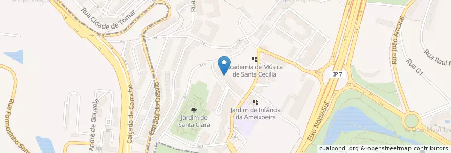 Mapa de ubicacion de Caixa Geral de Depósitos en Portugal, Metropolregion Lissabon, Lissabon, Großraum Lissabon, Lissabon, Lumiar.