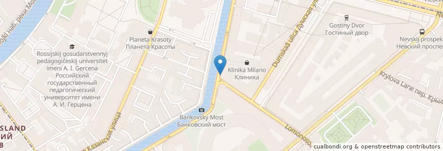 Mapa de ubicacion de City Soup en Rusland, Северо-Западный Федеральный Округ, Oblast Leningrad, Sint-Petersburg, Центральный Район, Округ № 78.