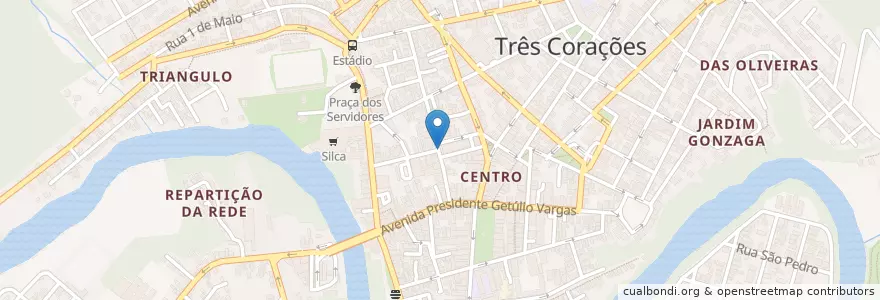 Mapa de ubicacion de Autoescola Três Corações en Brezilya, Güneydoğu Bölgesi, Minas Gerais, Região Geográfica Intermediária De Varginha, Microrregião Varginha, Três Corações.