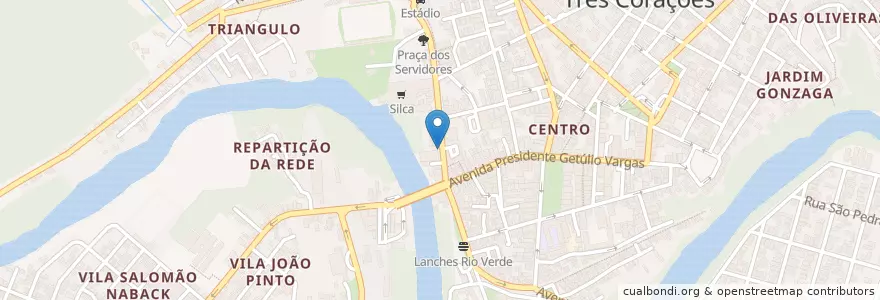 Mapa de ubicacion de Lanchonete Cantinho en البَرَازِيل, المنطقة الجنوبية الشرقية, ميناس جيرايس, Região Geográfica Intermediária De Varginha, Microrregião Varginha, Três Corações.