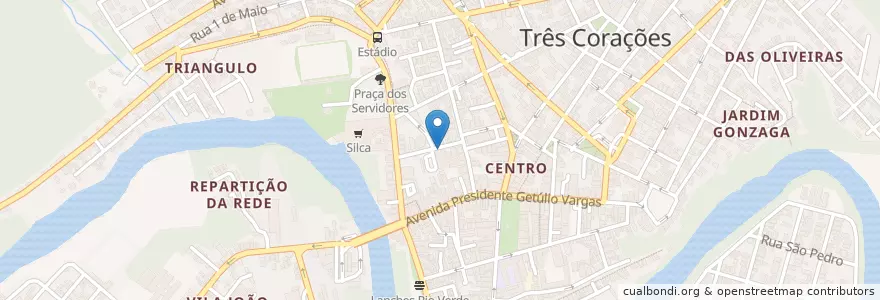 Mapa de ubicacion de Juizado Especial en ブラジル, 南東部地域, ミナス ジェライス, Região Geográfica Intermediária De Varginha, Microrregião Varginha, Três Corações.