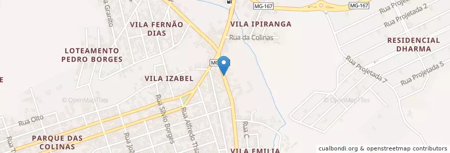 Mapa de ubicacion de Mega Farma en 巴西, 东南部, 米纳斯吉拉斯, Região Geográfica Intermediária De Varginha, Microrregião Varginha, Três Corações.