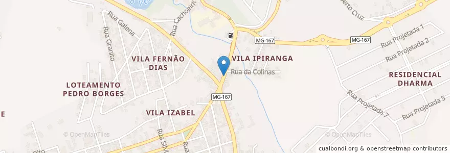 Mapa de ubicacion de Lanches Nossa Senhora Aparecida en Brésil, Région Sud-Est, Minas Gerais, Região Geográfica Intermediária De Varginha, Microrregião Varginha, Três Corações.