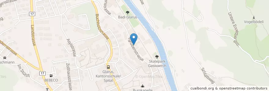 Mapa de ubicacion de Agip en سويسرا, Glarus, Glarus.