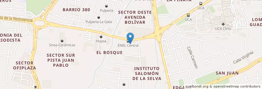 Mapa de ubicacion de Leterago en نيكاراجوا, Departamento De Managua, Managua (Municipio).