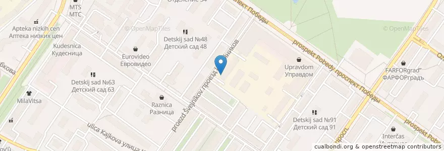 Mapa de ubicacion de ООО "Клиника Эксперт Тверь" en Russia, Central Federal District, Tver Oblast, Tver, Kalininsky District.