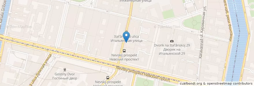 Mapa de ubicacion de Безумный Макс en Russland, Föderationskreis Nordwest, Oblast Leningrad, Sankt Petersburg, Центральный Район, Palastviertel.