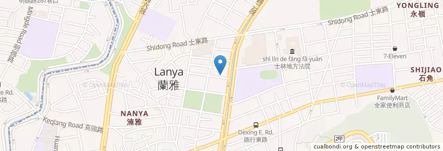 Mapa de ubicacion de 多摩食堂 en Taiwan, 新北市, Taipei, 士林區.