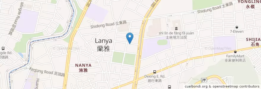 Mapa de ubicacion de 得康民俗調理 en 臺灣, 新北市, 臺北市, 士林區.