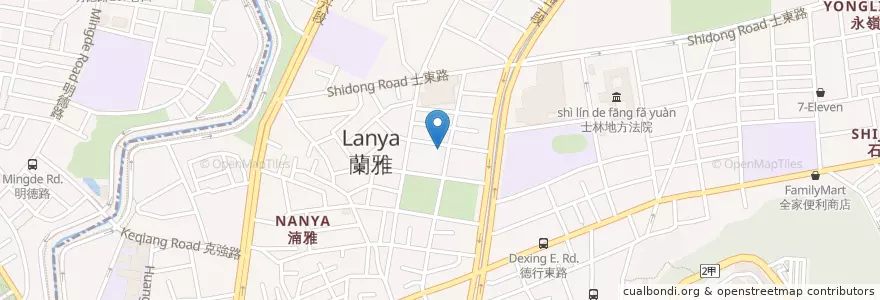 Mapa de ubicacion de 美味香中西式早餐 en Taiwan, Nuova Taipei, Taipei, 士林區.