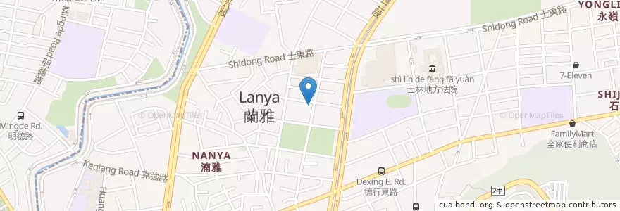 Mapa de ubicacion de 炭火燒肉三明治 en 臺灣, 新北市, 臺北市, 士林區.