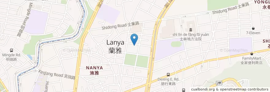 Mapa de ubicacion de 阿全師脆皮香雞排 en تایوان, 新北市, تایپه, 士林區.