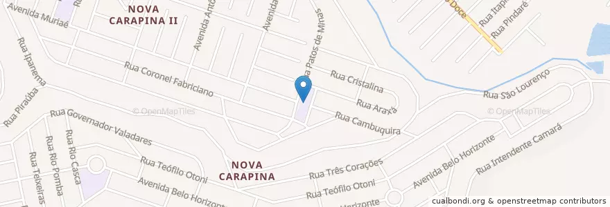 Mapa de ubicacion de Escola Estadual Nova Carapina 2 en برزیل, منطقه جنوب شرقی برزیل, اسپیریتو سانتو, Região Geográfica Intermediária De Vitória, Região Metropolitana Da Grande Vitória, Microrregião Vitória, Serra.