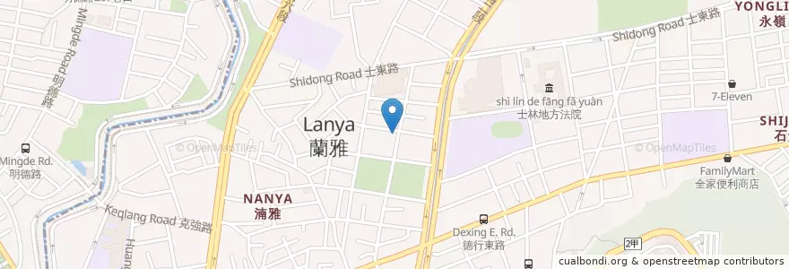 Mapa de ubicacion de 蒜什麼咚咚 蒜味鹽酥雞 en تایوان, 新北市, تایپه, 士林區.