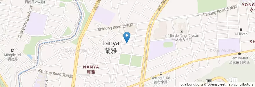 Mapa de ubicacion de 貪飯 平價創意 en 타이완, 신베이 시, 타이베이시, 스린 구.