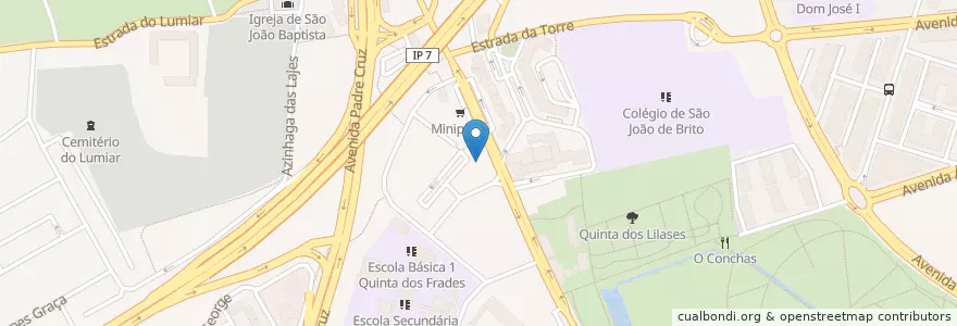 Mapa de ubicacion de Unidade de Saúde Familiar das Conchas en Portugal, Metropolregion Lissabon, Lissabon, Großraum Lissabon, Lissabon, Lumiar.