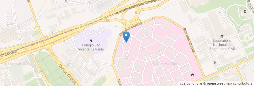 Mapa de ubicacion de Unidade de Cuidados de Saúde Personalizados de Alvalade en 포르투갈, Área Metropolitana De Lisboa, Lisboa, Grande Lisboa, 리스본, Alvalade.