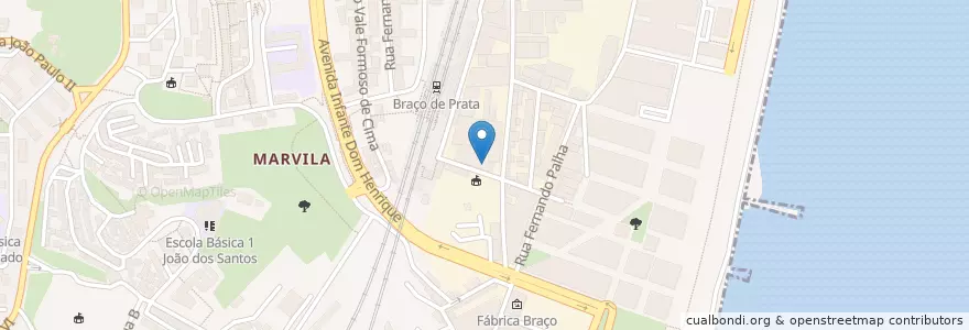 Mapa de ubicacion de Unidade de Cuidados de Saúde Personalizados de Marvila en Portugal, Área Metropolitana De Lisboa, Lisbon, Grande Lisboa, Lisbon, Marvila.