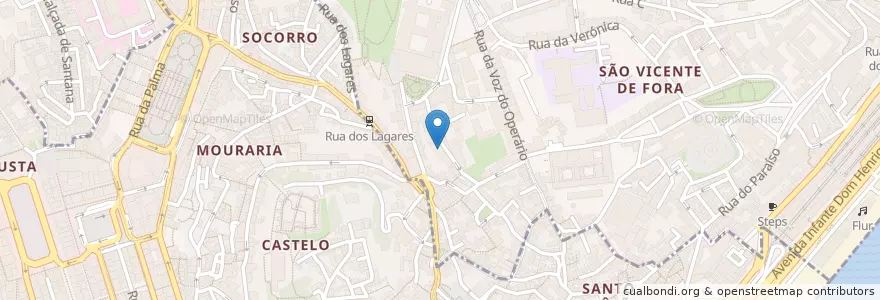 Mapa de ubicacion de Unidade de Cuidados de Saúde Personalizados das Mónicas en Португалия, Área Metropolitana De Lisboa, Лиссабон, Grande Lisboa, Лиссабон, Santa Maria Maior.