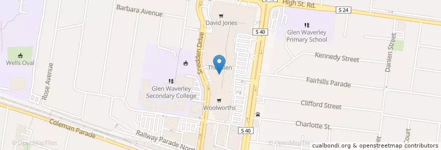 Mapa de ubicacion de BOM en Australie, Victoria, City Of Monash.