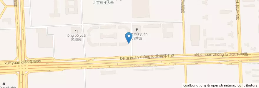 Mapa de ubicacion de 停车场出口 en 中国, 北京市, 河北省, 海淀区.