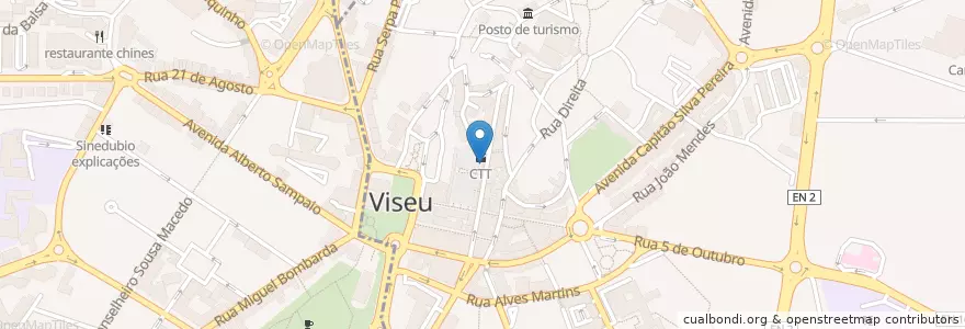 Mapa de ubicacion de Pinguinhas en 葡萄牙, Centro, Viseu, Viseu Dão-Lafões, Viseu, União Das Freguesias De Viseu.