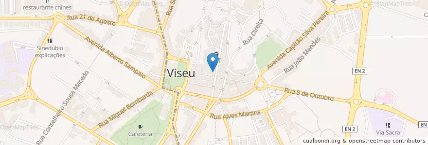 Mapa de ubicacion de Gelataria da Praça en Portugal, Centro, Viseu, Viseu Dão-Lafões, Viseu, União Das Freguesias De Viseu.