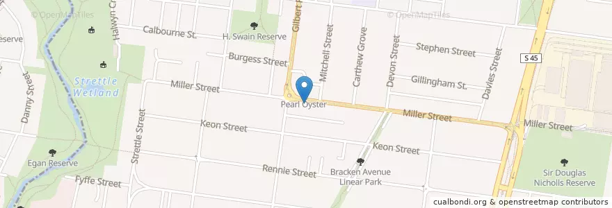 Mapa de ubicacion de Fish & Chips en Australien, Victoria, City Of Darebin.