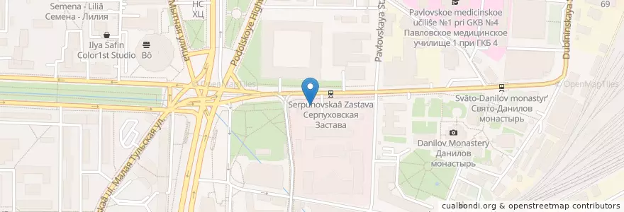 Mapa de ubicacion de Клиника Святого Даниила en Russia, Distretto Federale Centrale, Москва, Южный Административный Округ, Даниловский Район.