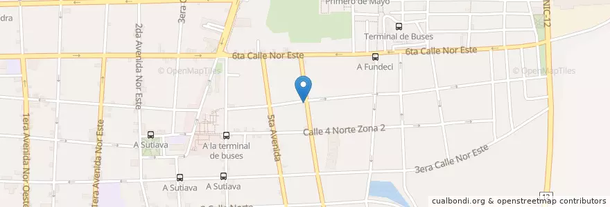 Mapa de ubicacion de Cafetín Tropical #2 en Nicaragua, Leon, Leon (Municipality).