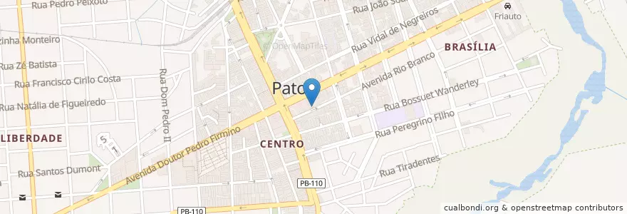 Mapa de ubicacion de Odonto Qualit en برزیل, منطقه شمال شرقی برزیل, پارائیبا, Região Metropolitana De Patos, Região Geográfica Intermediária De Patos, Região Geográfica Imediata De Patos, Patos.