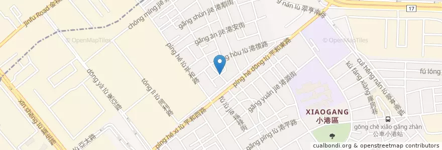 Mapa de ubicacion de 臺灣基督教長老教會小港教會 en Taiwan, Kaohsiung, Xiaogang District.