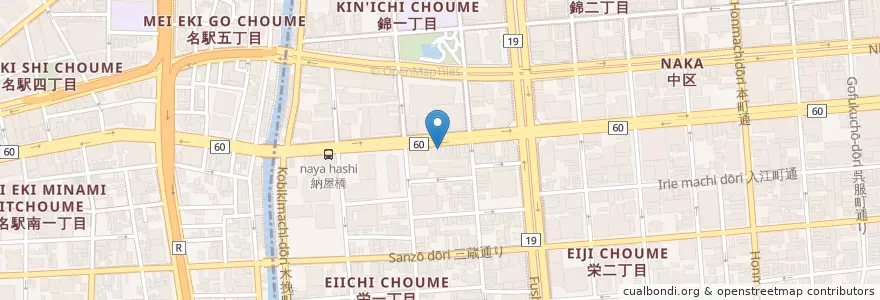 Mapa de ubicacion de ミライザカ en ژاپن, 愛知県, 名古屋市.