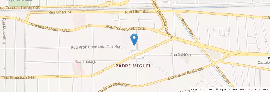 Mapa de ubicacion de AFC Padre Miguel en ブラジル, 南東部地域, リオ デ ジャネイロ, Região Metropolitana Do Rio De Janeiro, Região Geográfica Imediata Do Rio De Janeiro, Região Geográfica Intermediária Do Rio De Janeiro, リオデジャネイロ.