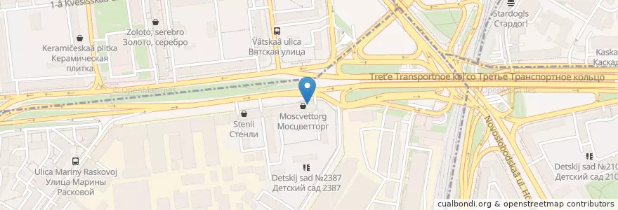 Mapa de ubicacion de Рубим Бургер en روسيا, Центральный Федеральный Округ, Москва, Северный Административный Округ, Район Беговой.