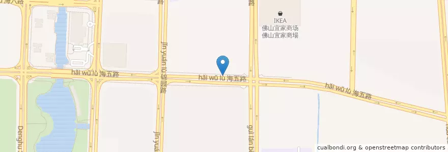 Mapa de ubicacion de GZ-Public Bicycle en China, Guangdong, Foshan City, Nanhai District.