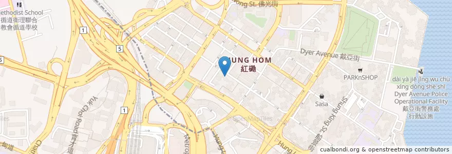 Mapa de ubicacion de McDonald's en China, Provincia De Cantón, Hong Kong, Kowloon, Nuevos Territorios, 九龍城區 Kowloon City District.