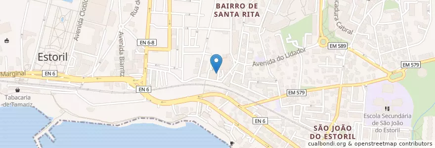 Mapa de ubicacion de Pastel de Sonho en 葡萄牙, Área Metropolitana De Lisboa, Lisboa, Grande Lisboa, Cascais, Cascais E Estoril.
