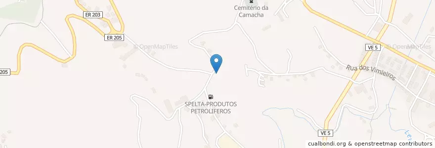 Mapa de ubicacion de Vermelho en البرتغال, Santa Cruz, Camacha.