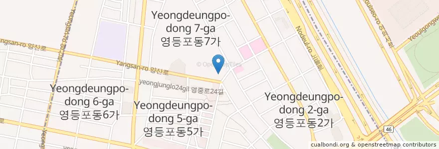 Mapa de ubicacion de 상산전 en Республика Корея, Сеул, 영등포구, 영등포동.