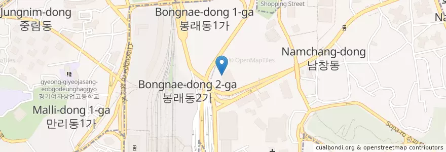 Mapa de ubicacion de Starbucks en Südkorea, Seoul, 중구.