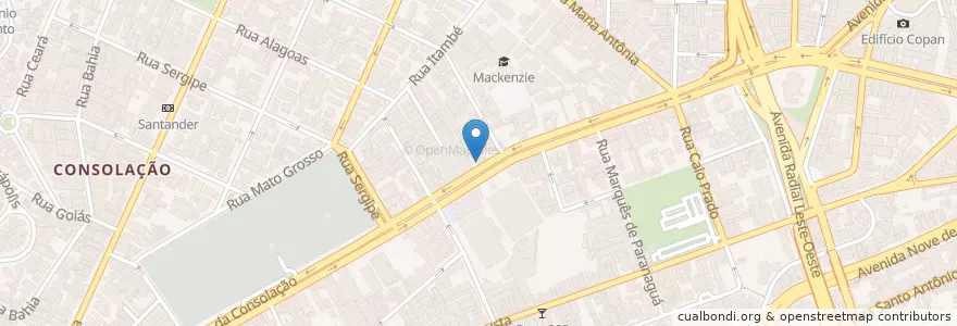 Mapa de ubicacion de Teatro Commune en Бразилия, Юго-Восточный Регион, Сан-Паулу, Região Geográfica Intermediária De São Paulo, Região Metropolitana De São Paulo, Região Imediata De São Paulo, Сан-Паулу.