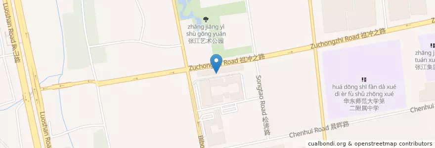 Mapa de ubicacion de 真功夫 en 中国, 上海市, 浦东新区.